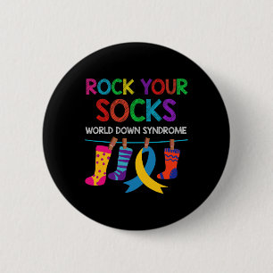 Badge Rond 5 Cm Journée mondiale de la trisomie 21 Garçons Filles
