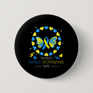 Badge Rond 5 Cm Journée mondiale de la trisomie 21 pour lutter con