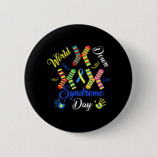 Badge Rond 5 Cm Journée mondiale de sensibilisation au syndrome d'