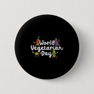 Badge Rond 5 Cm Journée Mondiale des Végétaux Plante Basé Je Mange