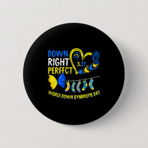 Badge Rond 5 Cm Journée mondiale du syndrome de Down 21 mars en ba