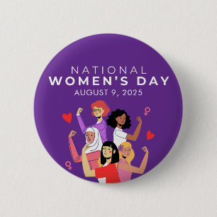 Badge Rond 5 Cm Journée nationale de la femme