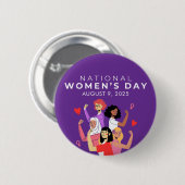 Badge Rond 5 Cm Journée nationale de la femme (Devant & derrière)