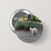 Badge Rond 5 Cm Journée nationale des chiens 26 août (Devant & derrière)
