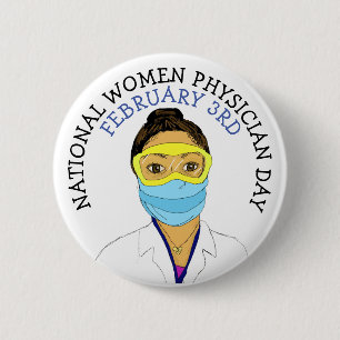 Badge Rond 5 Cm Journée nationale des femmes médecins 3 février Bo