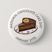 Badge Rond 5 Cm Journée nationale des gâteaux - 27 janvier (Devant)