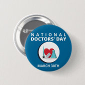 Badge Rond 5 Cm Journée nationale des médecins (Devant & derrière)