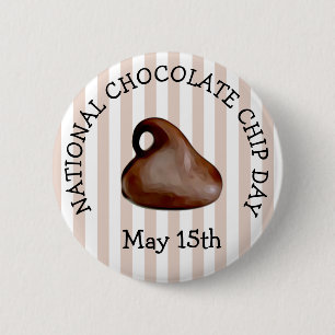 Badge Rond 5 Cm Journée nationale du chocolat 15 mai Bouton de vac