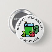 Badge Rond 5 Cm Journée nationale du jus vert - 26 janvier (Devant & derrière)