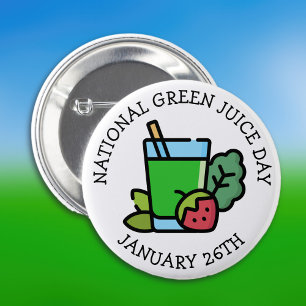 Badge Rond 5 Cm Journée nationale du jus vert - 26 janvier