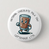 Badge Rond 5 Cm Journée nationale du lait au chocolat (Devant)