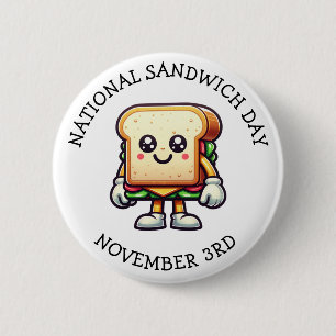 Badge Rond 5 Cm Journée nationale du sandwich 3 novembre