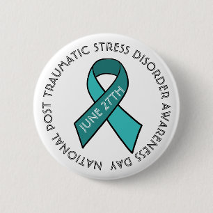 Badge Rond 5 Cm Journée nationale post-traumatique de sensibilisat
