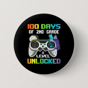 Badge Rond 5 Cm Jours De Jeux Vidéo De Gamer Déverrouillés De 2E A