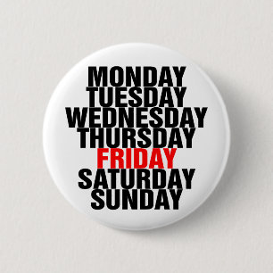 Badge Rond 5 Cm Jours de la semaine
