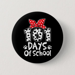 Badge Rond 5 Cm Jours De L'École Mignonne Chien Heureux 100e Jour