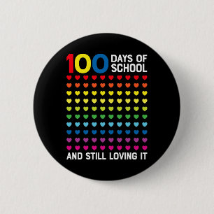 Badge Rond 5 Cm Jours De L'École Toujours Aimer Il Coeur 100ème Jo