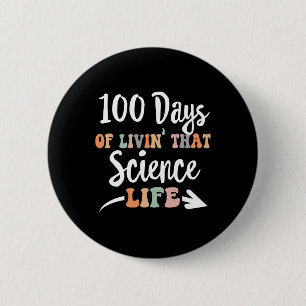 Badge Rond 5 Cm Jours De Science 100e Jour D'École Pour Enseigner 