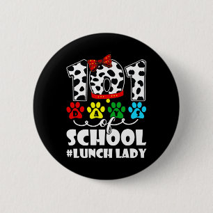Badge Rond 5 Cm Jours Déjeuner Lady Cute Amoureux des chiens Étudi