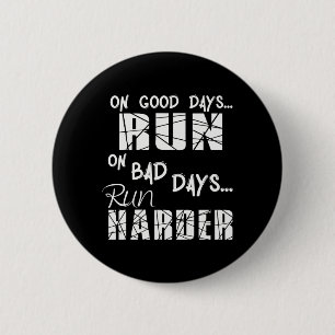 Badge Rond 5 Cm Jours fastes à courir - Mauvais jours à courir enc