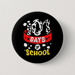 Badge Rond 5 Cm Jours scolaires T Chien dalmate 100e Sayings T