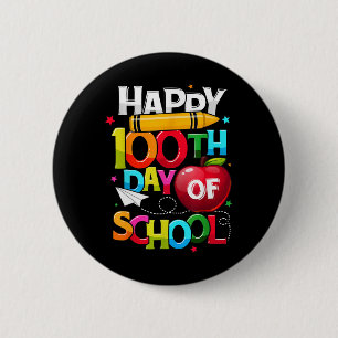 Badge Rond 5 Cm Jours Smarter Happy 100e Jour De L'École Professeu