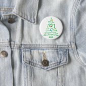 Badge Rond 5 Cm Joy Christmas Tree (En situation)