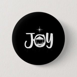 Badge Rond 5 Cm Joy Jesus Cool de la crèche Noël Noël Noël Noël No