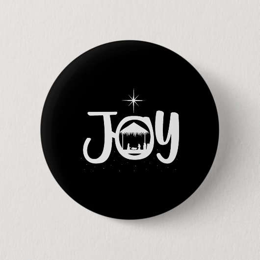 Badge Rond 5 Cm Joy Jesus Nativity Scene Cool Christmas Xmas Chris (Devant)