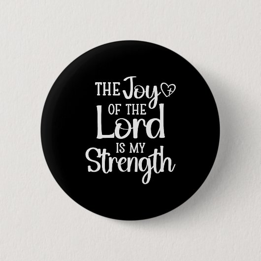 Badge Rond 5 Cm Joy Of The Lord Is My Strength  (Devant)