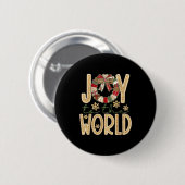Badge Rond 5 Cm Joy To The World Jesus Christian Snowflake Christm (Devant & derrière)
