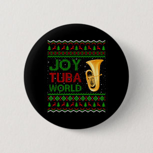 Badge Rond 5 Cm Joy Tuby Amateur de musique du monde Cadeau de Noë