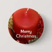 Badge Rond 5 Cm Joyeuse couronne de Noël (Devant)