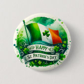 Badge Rond 5 Cm Joyeuse épingle de la Saint Patrick (Devant)