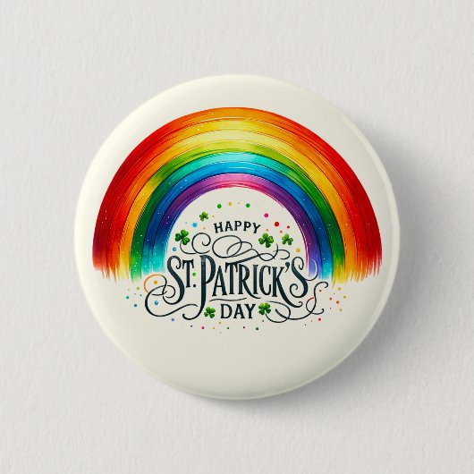 Badge Rond 5 Cm Joyeuse épingle de la Saint Patrick (Devant)