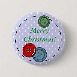Badge Rond 5 Cm Joyeuse épingle de Noël avec boutons mignons et po