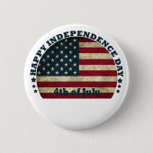 Badge Rond 5 Cm Joyeuse fête 4 juillet l'indépendance (Devant)