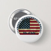 Badge Rond 5 Cm Joyeuse fête 4 juillet l'indépendance (Devant & derrière)