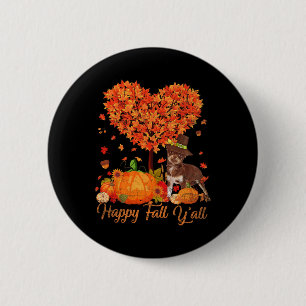 Badge Rond 5 Cm Joyeuse fête d'automne à tous Chihuahua Chien Citr