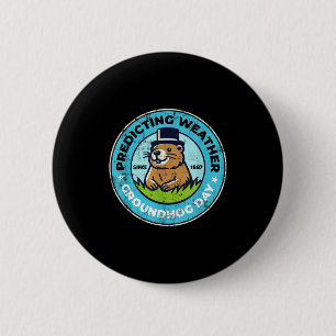 Badge Rond 5 Cm Joyeuse Fête de la Marmotte le 2 février Phils Hol