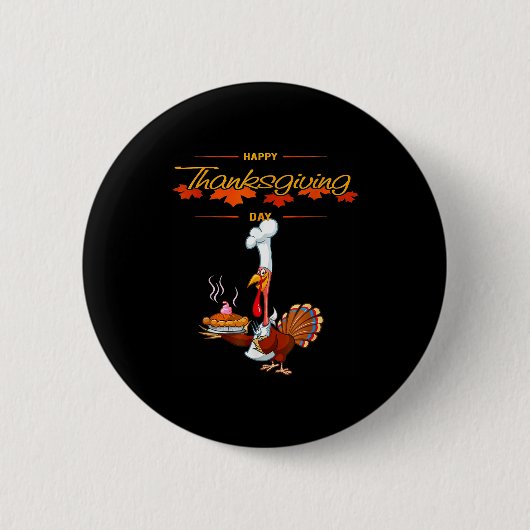 Badge Rond 5 Cm Joyeuse fête de Thanksgiving  (Devant)