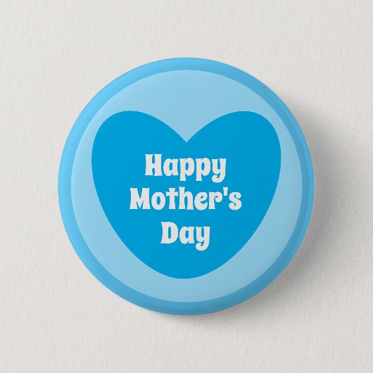 Badge Rond 5 Cm Joyeuse fête des mères Simple mignonne Ciel bleu c (Devant)
