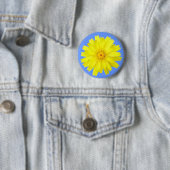Badge Rond 5 Cm Joyeuse image Jaune Dandelion (En situation)