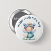 Badge Rond 5 Cm Joyeuse journée de la fée des dents Pinback Button (Devant & derrière)