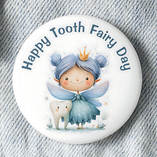 Badge Rond 5 Cm Joyeuse journée de la fée des dents Pinback Button