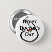 Badge Rond 5 Cm Joyeuse journée du Docteur (Devant & derrière)