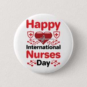 Badge Rond 5 Cm joyeuse journée internationale des infirmières