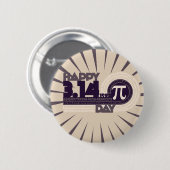 Badge Rond 5 Cm Joyeuse Journée Pi (Devant & derrière)