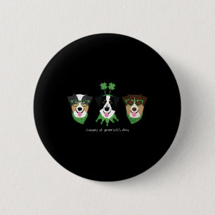 Badge Rond 5 Cm Joyeuse Saint-Patrick Chiens Bergers Australiens C