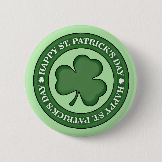 Badge Rond 5 Cm Joyeuse Saint-Patricks Day (Devant)